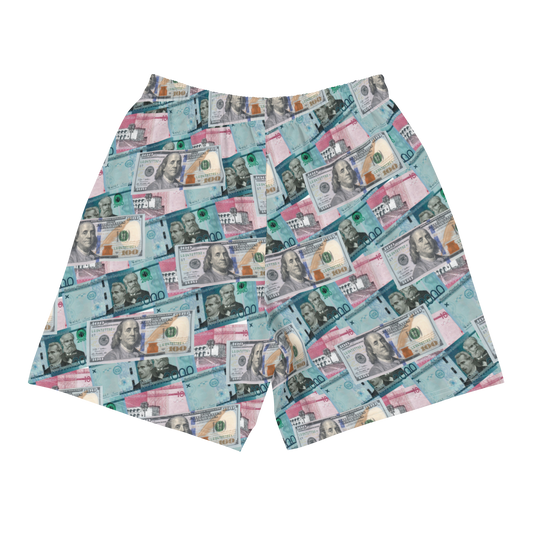 Dominican Pesos y Dolares Men's Athletic Long Shorts Swimsuit
