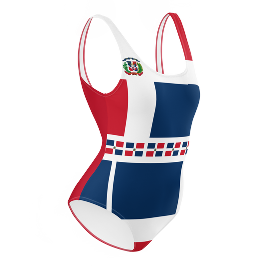 Dominican Republic Flag All-Over Collage One-Piece Swimsuit