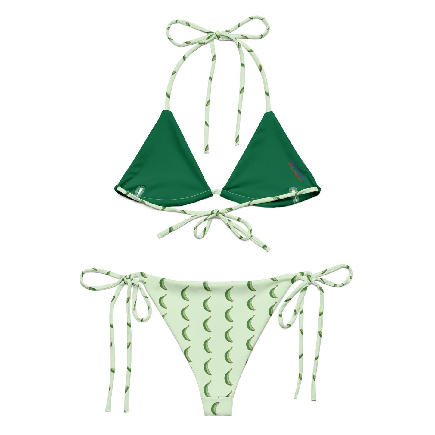 Platano Power Dominican All-over Print Two Piece String Bikini Set Swimsuit