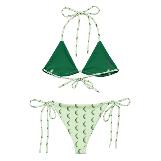 Platano Power Dominican All-over Print Two Piece String Bikini Set Swimsuit