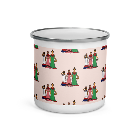 Dominican Faceless Dolls Enamel Mug