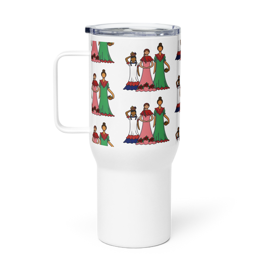 Dominican Faceless Dolls Travel mug with a handle