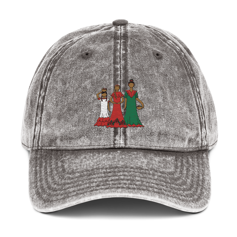 Dominican Faceless Dolls Vintage Cotton Dad Hat