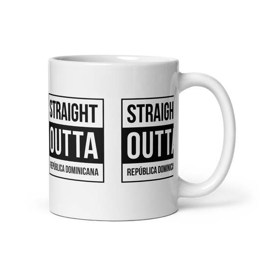 Straight Outta República Dominicana Mug - 2020 - DominicanGirlfriend.com - Frases Dominicanas - República Dominicana Lifestyle Graphic T-Shirts Streetwear & Accessories - New York - Bronx - Washington Heights - Miami - Florida - Boca Chica - USA - Dominican Clothing