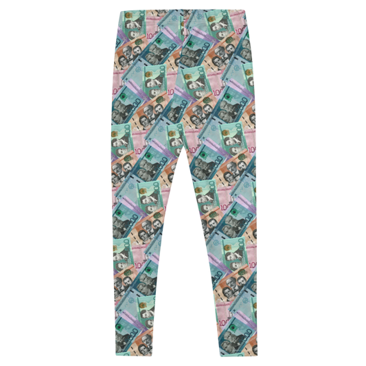 Dominican Pesos All-Over Print Leggings - 2020 - DominicanGirlfriend.com - Frases Dominicanas - República Dominicana Lifestyle Graphic T-Shirts Streetwear & Accessories - New York - Bronx - Washington Heights - Miami - Florida - Boca Chica - USA - Dominican Clothing