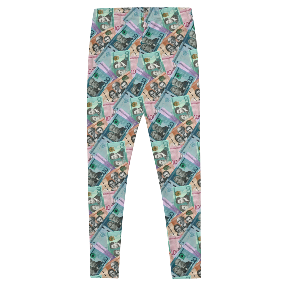 Dominican Pesos All-Over Print Leggings - 2020 - DominicanGirlfriend.com - Frases Dominicanas - República Dominicana Lifestyle Graphic T-Shirts Streetwear & Accessories - New York - Bronx - Washington Heights - Miami - Florida - Boca Chica - USA - Dominican Clothing