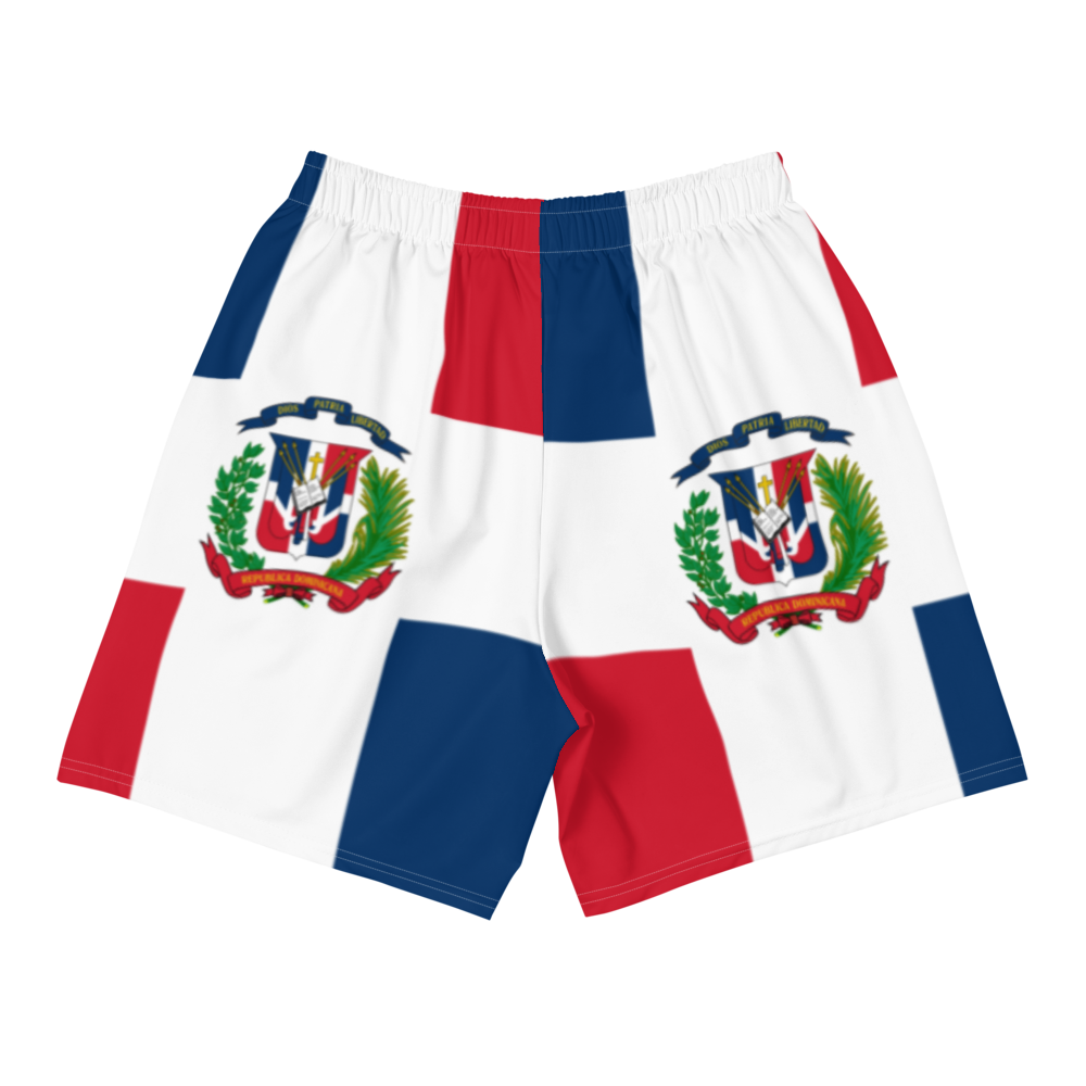 Dominican Republic Flag Men's Athletic Long Shorts - 2020 - DominicanGirlfriend.com - Frases Dominicanas - República Dominicana Lifestyle Graphic T-Shirts Streetwear & Accessories - New York - Bronx - Washington Heights - Miami - Florida - Boca Chica - USA - Dominican Clothing