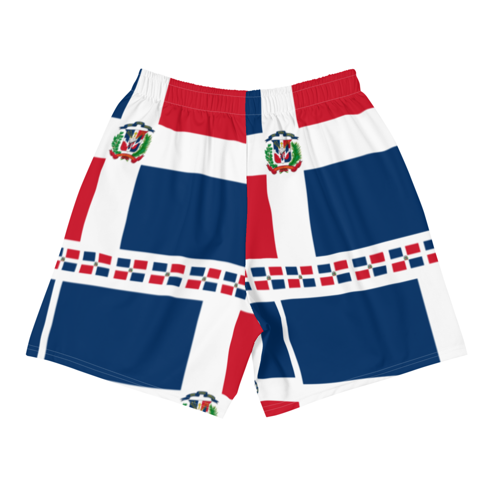 Dominican Republic Flag All-Over Collage Men's Athletic Long Shorts - 2020 - DominicanGirlfriend.com - Frases Dominicanas - República Dominicana Lifestyle Graphic T-Shirts Streetwear & Accessories - New York - Bronx - Washington Heights - Miami - Florida - Boca Chica - USA - Dominican Clothing