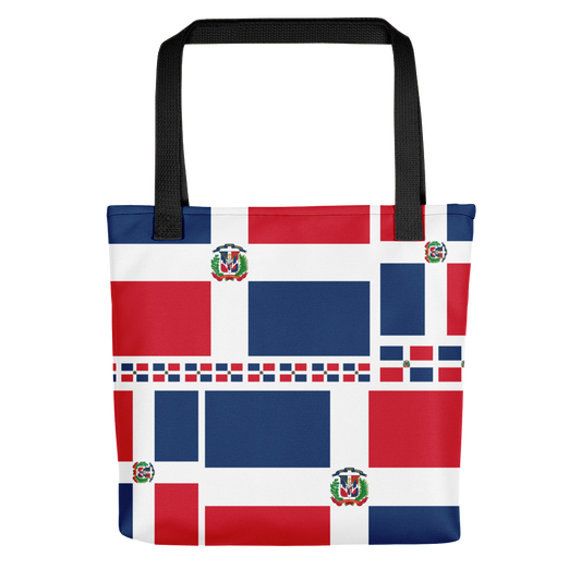 Dominican Republic Flag All-Over Collage Tote Bag - 2020 - DominicanGirlfriend.com - Frases Dominicanas - República Dominicana Lifestyle Graphic T-Shirts Streetwear & Accessories - New York - Bronx - Washington Heights - Miami - Florida - Boca Chica - USA - Dominican Clothing