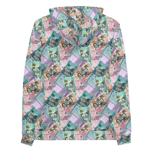 Dominican Pesos All Over Print Unisex Hoodie - 2020 - DominicanGirlfriend.com - Frases Dominicanas - República Dominicana Lifestyle Graphic T-Shirts Streetwear & Accessories - New York - Bronx - Washington Heights - Miami - Florida - Boca Chica - USA - Dominican Clothing