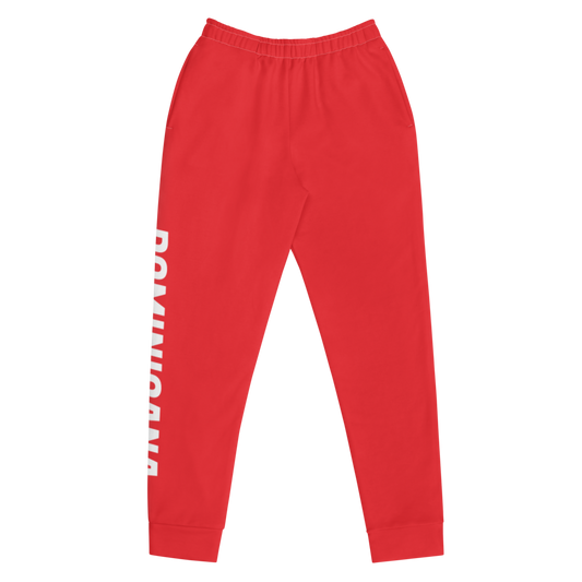 Dominicana Women's Red Sweatpants Joggers - 2020 - DominicanGirlfriend.com - Frases Dominicanas - República Dominicana Lifestyle Graphic T-Shirts Streetwear & Accessories - New York - Bronx - Washington Heights - Miami - Florida - Boca Chica - USA - Dominican Clothing