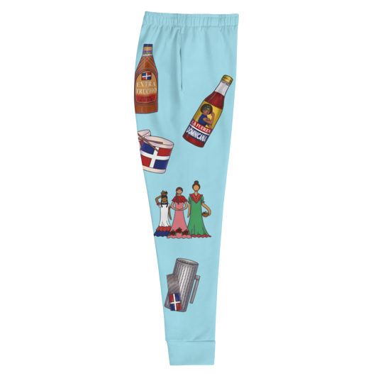 Dominican Treasures Women's Blizzard Blue Joggers - 2020 - DominicanGirlfriend.com - Frases Dominicanas - República Dominicana Lifestyle Graphic T-Shirts Streetwear & Accessories - New York - Bronx - Washington Heights - Miami - Florida - Boca Chica - USA - Dominican Clothing