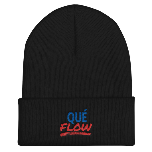 Que Flow Cuffed Beanie - 2020 - DominicanGirlfriend.com - Frases Dominicanas - República Dominicana Lifestyle Graphic T-Shirts Streetwear & Accessories - New York - Bronx - Washington Heights - Miami - Florida - Boca Chica - USA - Dominican Clothing