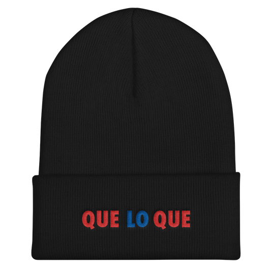 Que Lo Que Cuffed Beanie - 2020 - DominicanGirlfriend.com - Frases Dominicanas - República Dominicana Lifestyle Graphic T-Shirts Streetwear & Accessories - New York - Bronx - Washington Heights - Miami - Florida - Boca Chica - USA - Dominican Clothing