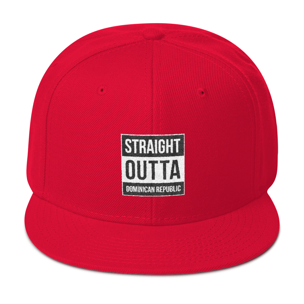 Straight Outta Dominican Republic Snapback - 2020 - DominicanGirlfriend.com - Frases Dominicanas - República Dominicana Lifestyle Graphic T-Shirts Streetwear & Accessories - New York - Bronx - Washington Heights - Miami - Florida - Boca Chica - USA - Dominican Clothing