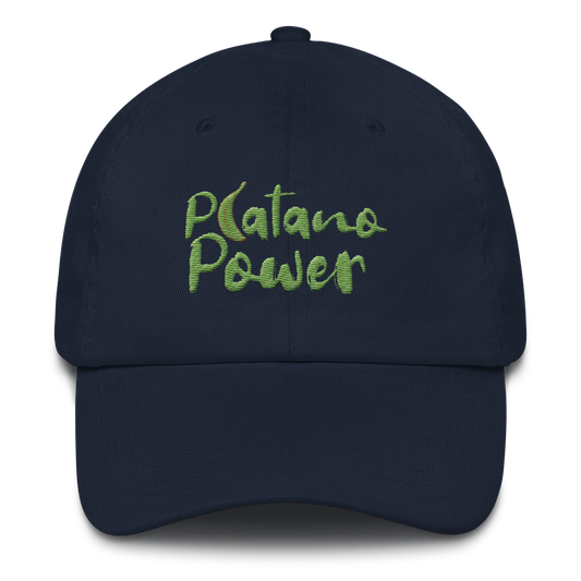 Platano Power Dad Hat - 2020 - DominicanGirlfriend.com - Frases Dominicanas - República Dominicana Lifestyle Graphic T-Shirts Streetwear & Accessories - New York - Bronx - Washington Heights - Miami - Florida - Boca Chica - USA - Dominican Clothing