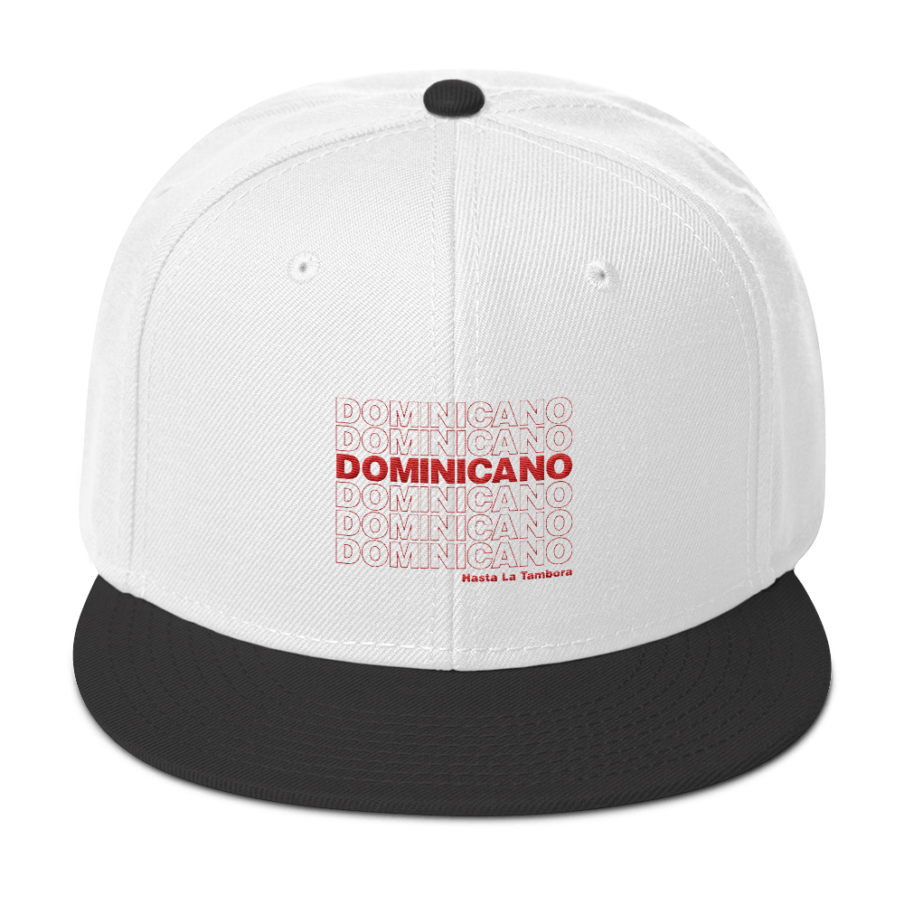 Dominicano Hasta La Tambora Snapback - 2020 - DominicanGirlfriend.com - Frases Dominicanas - República Dominicana Lifestyle Graphic T-Shirts Streetwear & Accessories - New York - Bronx - Washington Heights - Miami - Florida - Boca Chica - USA - Dominican Clothing