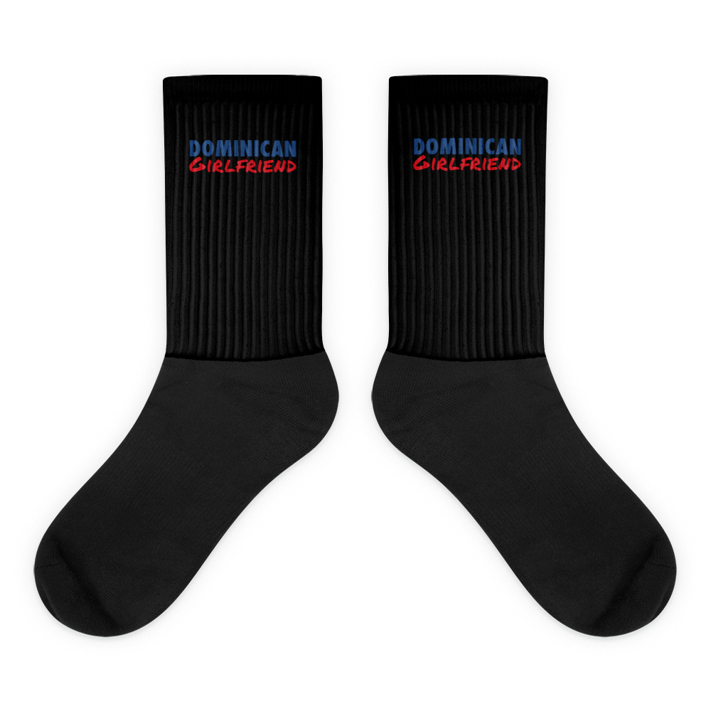 Dominican Girlfriend Socks - 2020 - DominicanGirlfriend.com - Frases Dominicanas - República Dominicana Lifestyle Graphic T-Shirts Streetwear & Accessories - New York - Bronx - Washington Heights - Miami - Florida - Boca Chica - USA - Dominican Clothing