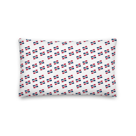 All-Over Emoji República Dominicana Flag Premium Pillow - 2020 - DominicanGirlfriend.com - Frases Dominicanas - República Dominicana Lifestyle Graphic T-Shirts Streetwear & Accessories - New York - Bronx - Washington Heights - Miami - Florida - Boca Chica - USA - Dominican Clothing