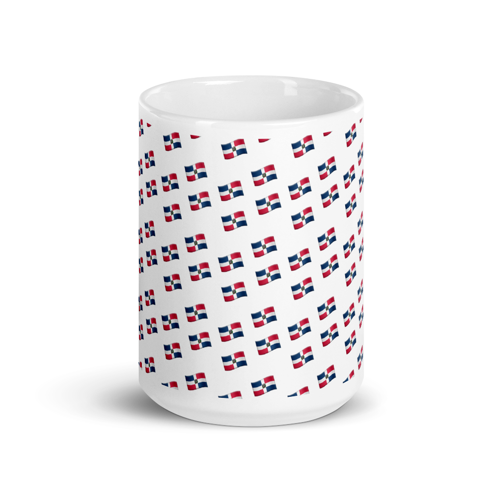 All-Over Emoji República Dominicana Flag Mug - 2020 - DominicanGirlfriend.com - Frases Dominicanas - República Dominicana Lifestyle Graphic T-Shirts Streetwear & Accessories - New York - Bronx - Washington Heights - Miami - Florida - Boca Chica - USA - Dominican Clothing
