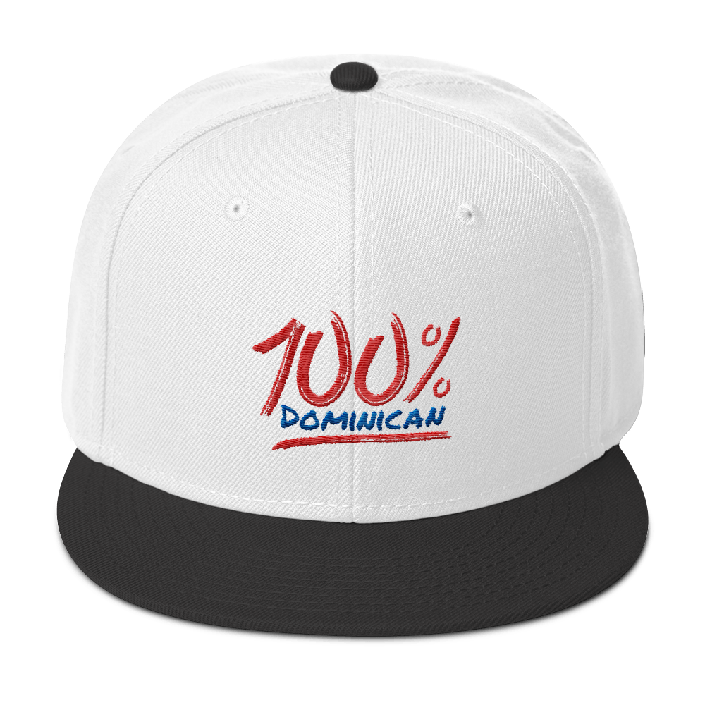 100% Dominican Snapback Hat - 2020 - DominicanGirlfriend.com - Frases Dominicanas - República Dominicana Lifestyle Graphic T-Shirts Streetwear & Accessories - New York - Bronx - Washington Heights - Miami - Florida - Boca Chica - USA - Dominican Clothing