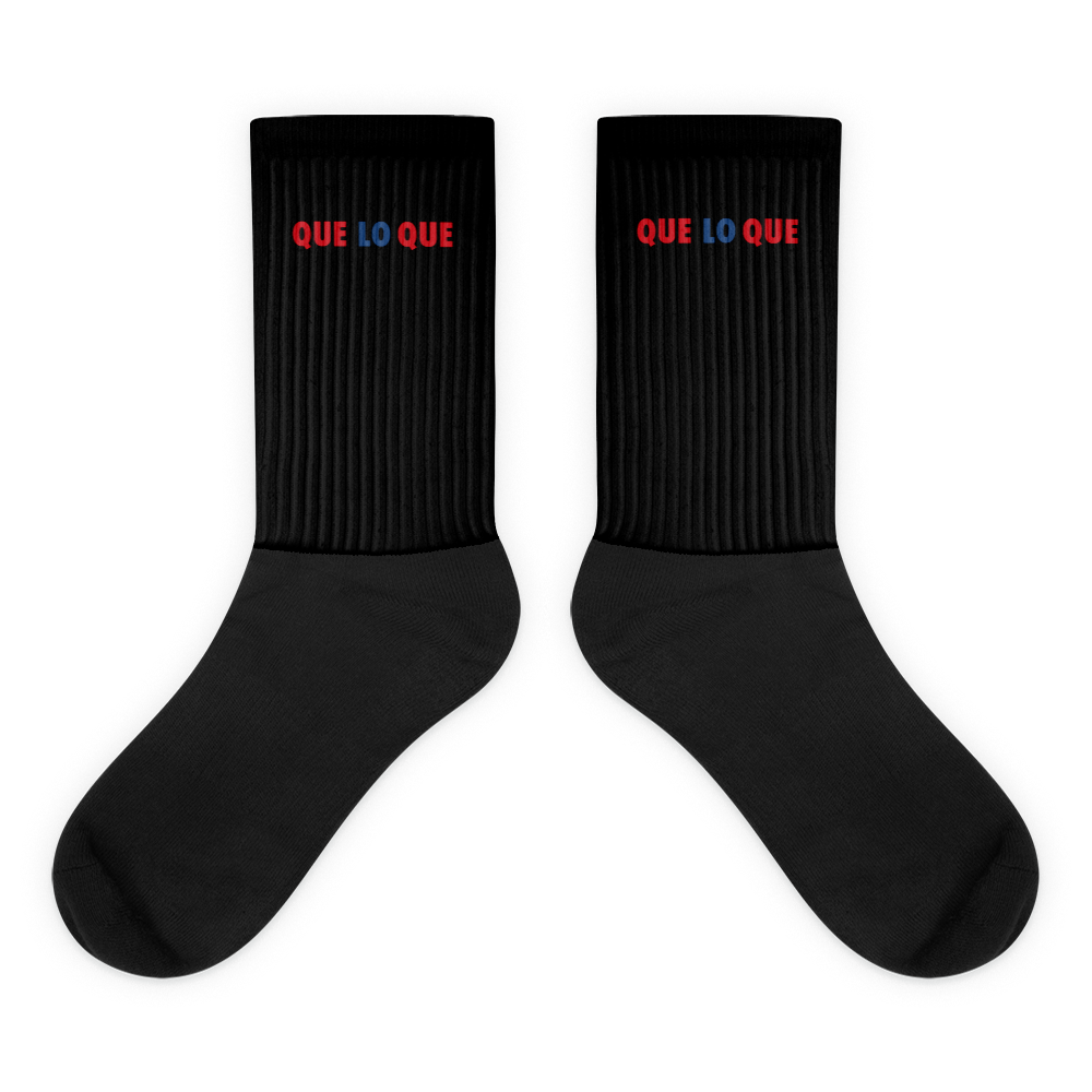 Que Lo Que Socks - 2020 - DominicanGirlfriend.com - Frases Dominicanas - República Dominicana Lifestyle Graphic T-Shirts Streetwear & Accessories - New York - Bronx - Washington Heights - Miami - Florida - Boca Chica - USA - Dominican Clothing