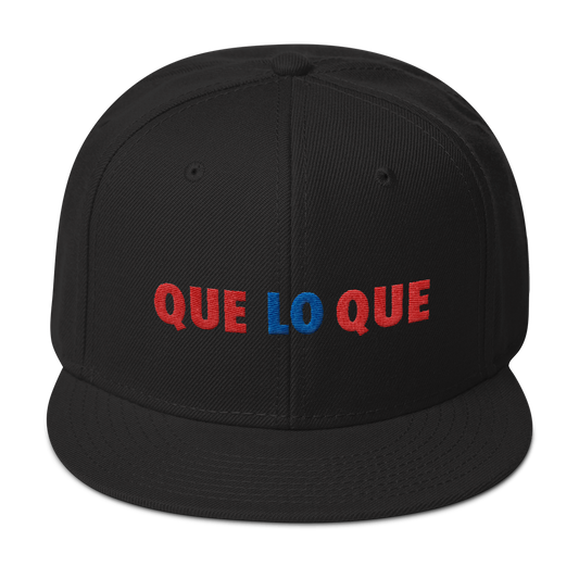 Que Lo Que Snapback Hat - 2020 - DominicanGirlfriend.com - Frases Dominicanas - República Dominicana Lifestyle Graphic T-Shirts Streetwear & Accessories - New York - Bronx - Washington Heights - Miami - Florida - Boca Chica - USA - Dominican Clothing