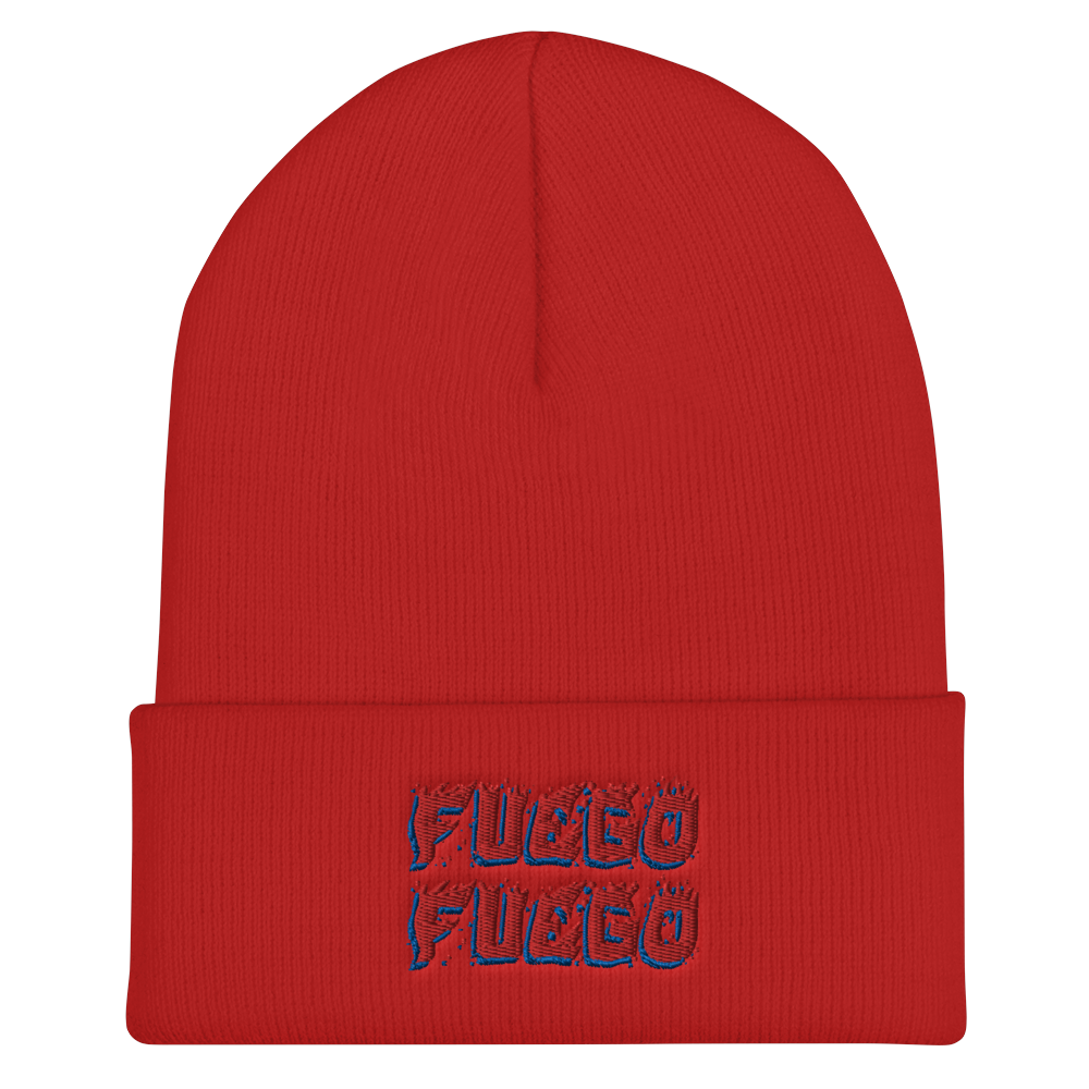 Fuego Cuffed Beanie - 2020 - DominicanGirlfriend.com - Frases Dominicanas - República Dominicana Lifestyle Graphic T-Shirts Streetwear & Accessories - New York - Bronx - Washington Heights - Miami - Florida - Boca Chica - USA - Dominican Clothing