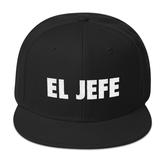 El Jefe Snapback Hat - 2020 - DominicanGirlfriend.com - Frases Dominicanas - República Dominicana Lifestyle Graphic T-Shirts Streetwear & Accessories - New York - Bronx - Washington Heights - Miami - Florida - Boca Chica - USA - Dominican Clothing