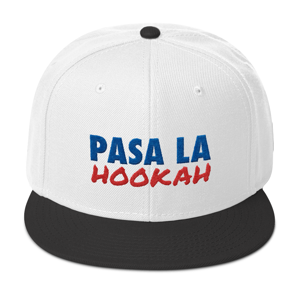 Pasa La Hookah Snapback Hat - 2020 - DominicanGirlfriend.com - Frases Dominicanas - República Dominicana Lifestyle Graphic T-Shirts Streetwear & Accessories - New York - Bronx - Washington Heights - Miami - Florida - Boca Chica - USA - Dominican Clothing