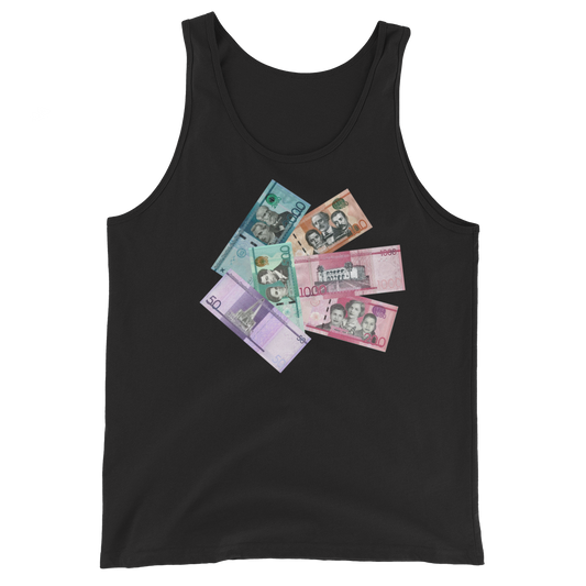 Dominican Pesos Unisex Tank Top - 2020 - DominicanGirlfriend.com - Frases Dominicanas - República Dominicana Lifestyle Graphic T-Shirts Streetwear & Accessories - New York - Bronx - Washington Heights - Miami - Florida - Boca Chica - USA - Dominican Clothing
