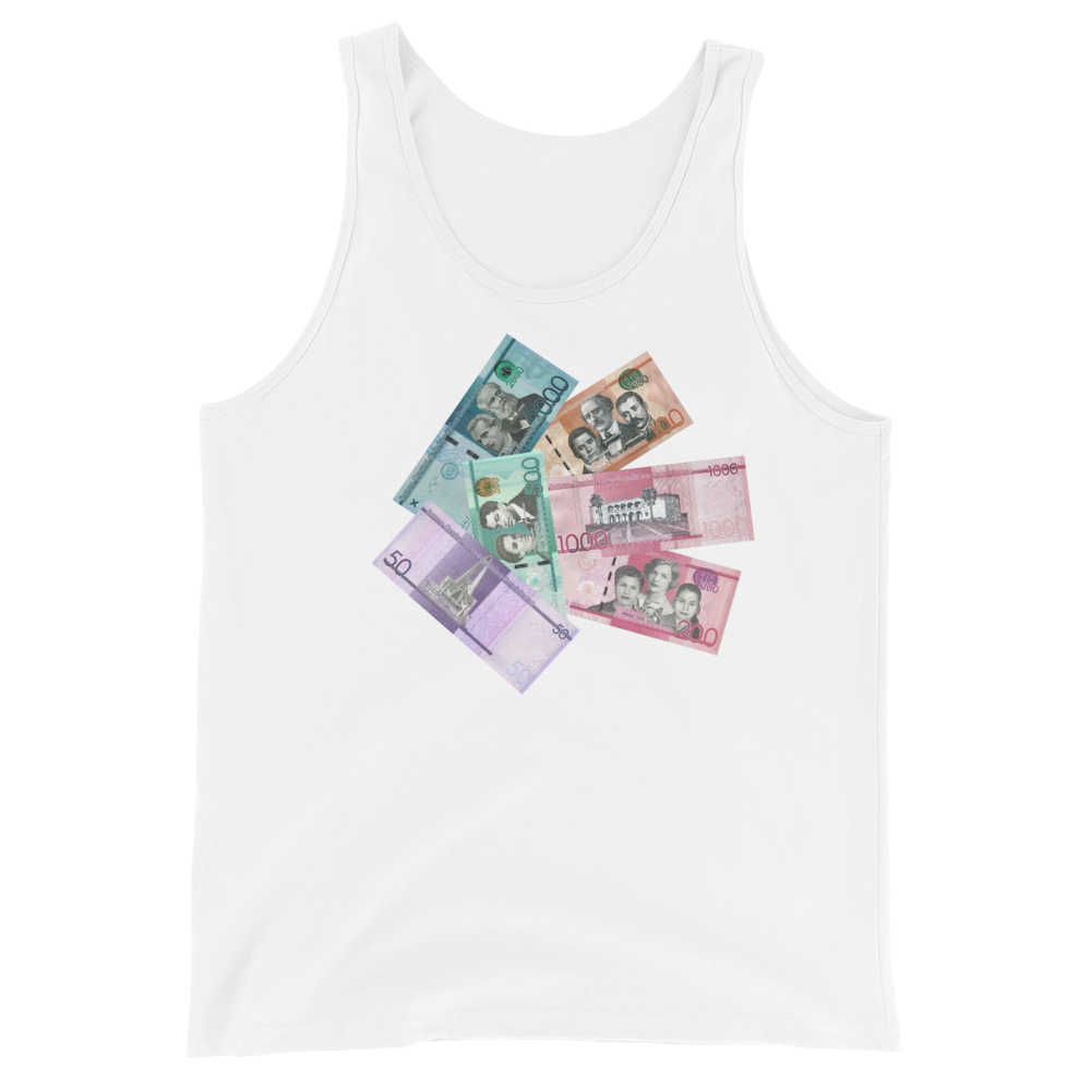 Dominican Pesos Unisex Tank Top - 2020 - DominicanGirlfriend.com - Frases Dominicanas - República Dominicana Lifestyle Graphic T-Shirts Streetwear & Accessories - New York - Bronx - Washington Heights - Miami - Florida - Boca Chica - USA - Dominican Clothing