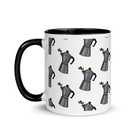 Cafetera Mug with Color Inside - 2020 - DominicanGirlfriend.com - Frases Dominicanas - República Dominicana Lifestyle Graphic T-Shirts Streetwear & Accessories - New York - Bronx - Washington Heights - Miami - Florida - Boca Chica - USA - Dominican Clothing