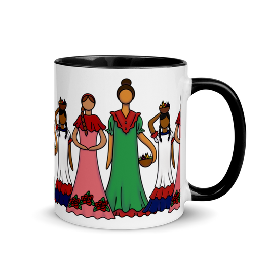 Dominican Faceless Dolls Mug with Color Inside - 2020 - DominicanGirlfriend.com - Frases Dominicanas - República Dominicana Lifestyle Graphic T-Shirts Streetwear & Accessories - New York - Bronx - Washington Heights - Miami - Florida - Boca Chica - USA - Dominican Clothing