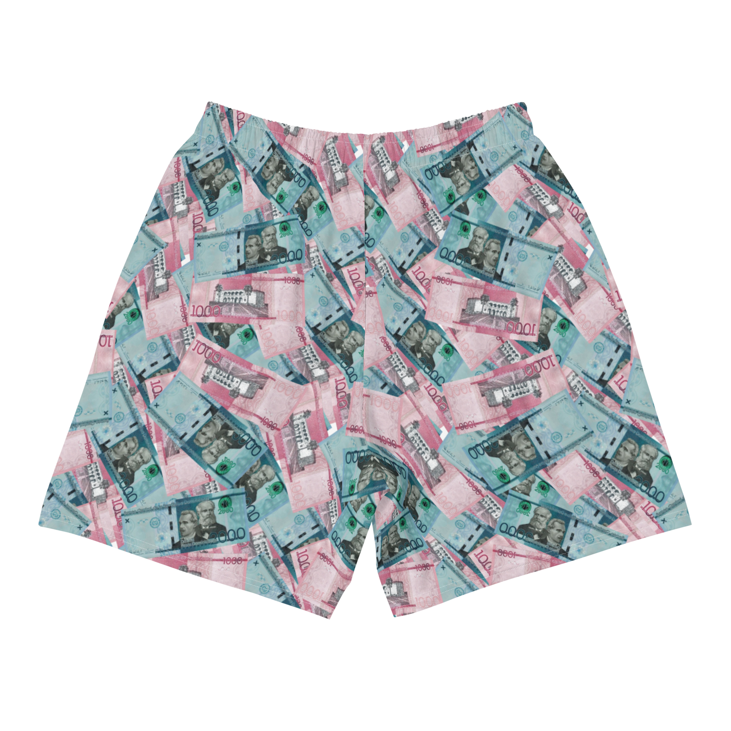 1000 y 2000 Dominican Pesos Men's Athletic Long Shorts Swimsuit  - 2020 - DominicanGirlfriend.com - Frases Dominicanas - República Dominicana Lifestyle Graphic T-Shirts Streetwear & Accessories - New York - Bronx - Washington Heights - Miami - Florida - Boca Chica - USA - Dominican Clothing