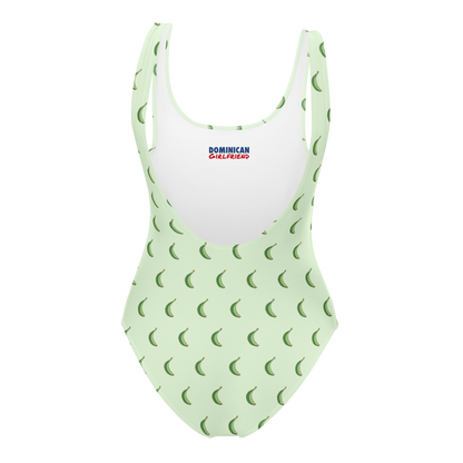 Dominican Platano Power All-Over One-Piece Swimsuit  - 2020 - DominicanGirlfriend.com - Frases Dominicanas - República Dominicana Lifestyle Graphic T-Shirts Streetwear & Accessories - New York - Bronx - Washington Heights - Miami - Florida - Boca Chica - USA - Dominican Clothing