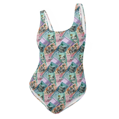 Dominican Pesos One-Piece Swimsuit