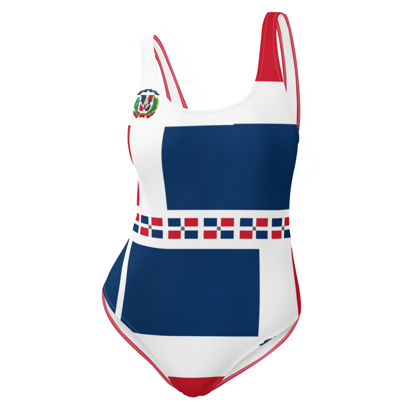 Dominican Republic Flag All-Over Collage One-Piece Swimsuit