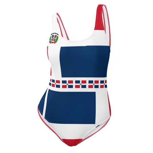 Dominican Republic Flag All-Over Collage One-Piece Swimsuit