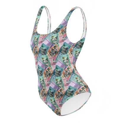 Dominican Pesos One-Piece Swimsuit