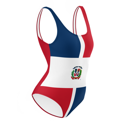 Dominican Republic Flag One-Piece Swimsuit