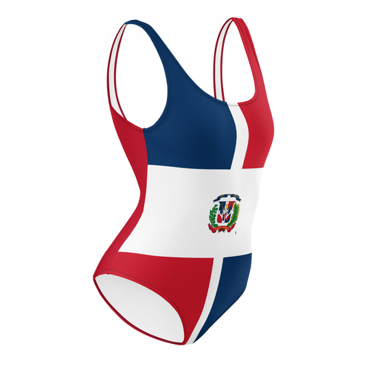 Dominican Republic Flag One-Piece Swimsuit