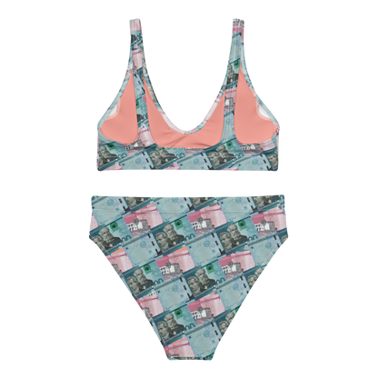 1000 y 2000 Dominican Pesos High-Waisted Two Piece Bikini Set Swimsuit  - 2020 - DominicanGirlfriend.com - Frases Dominicanas - República Dominicana Lifestyle Graphic T-Shirts Streetwear & Accessories - New York - Bronx - Washington Heights - Miami - Florida - Boca Chica - USA - Dominican Clothing