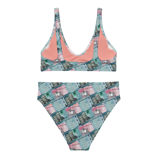 1000 y 2000 Dominican Pesos High-Waisted Two Piece Bikini Set Swimsuit