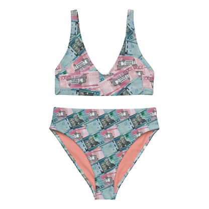 1000 y 2000 Dominican Pesos High-Waisted Two Piece Bikini Set Swimsuit  - 2020 - DominicanGirlfriend.com - Frases Dominicanas - República Dominicana Lifestyle Graphic T-Shirts Streetwear & Accessories - New York - Bronx - Washington Heights - Miami - Florida - Boca Chica - USA - Dominican Clothing