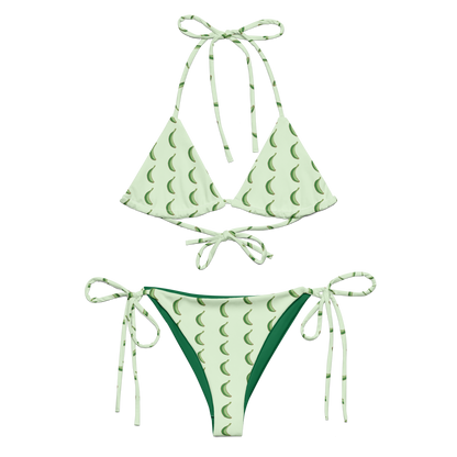 Platano Power Dominican All-over Print Two Piece String Bikini Set Swimsuit