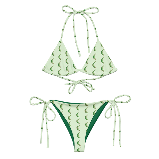 Platano Power Dominican All-over Print Two Piece String Bikini Set Swimsuit