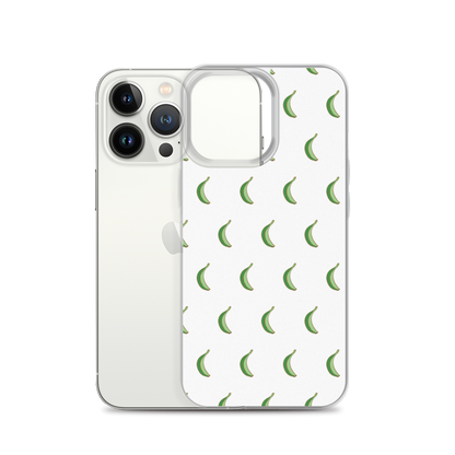 Platano All-Over Dominican iPhone Case (White)  - 2020 - DominicanGirlfriend.com - Frases Dominicanas - República Dominicana Lifestyle Graphic T-Shirts Streetwear & Accessories - New York - Bronx - Washington Heights - Miami - Florida - Boca Chica - USA - Dominican Clothing