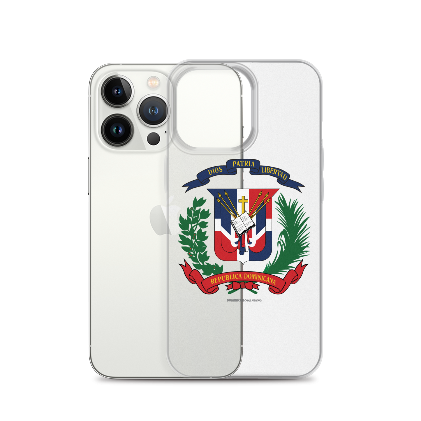 Escudo de la República Dominicana iPhone Case  - 2020 - DominicanGirlfriend.com - Frases Dominicanas - República Dominicana Lifestyle Graphic T-Shirts Streetwear & Accessories - New York - Bronx - Washington Heights - Miami - Florida - Boca Chica - USA - Dominican Clothing