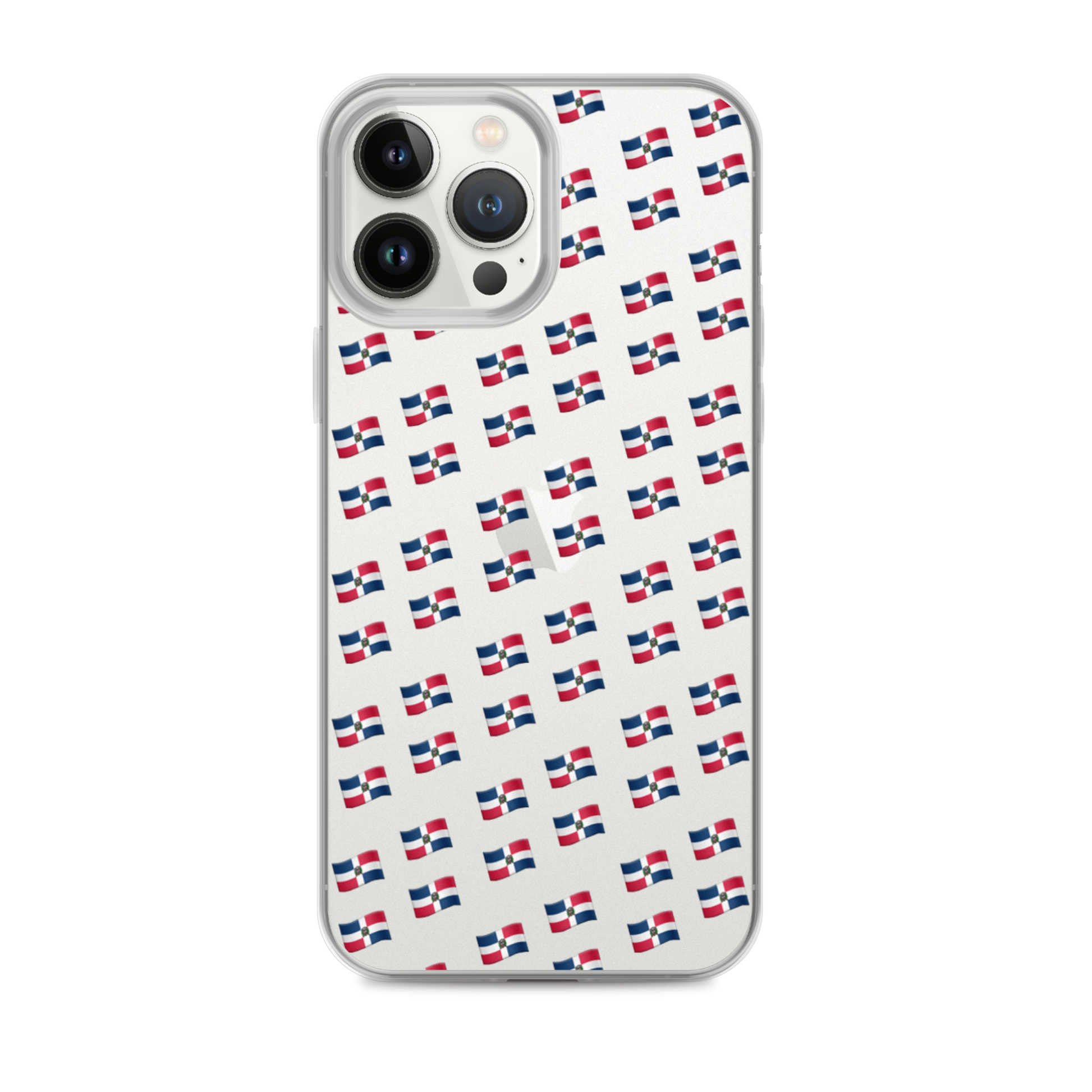 All-Over Emoji República Dominicana Flag iPhone Case (Transparent)  - 2020 - DominicanGirlfriend.com - Frases Dominicanas - República Dominicana Lifestyle Graphic T-Shirts Streetwear & Accessories - New York - Bronx - Washington Heights - Miami - Florida - Boca Chica - USA - Dominican Clothing